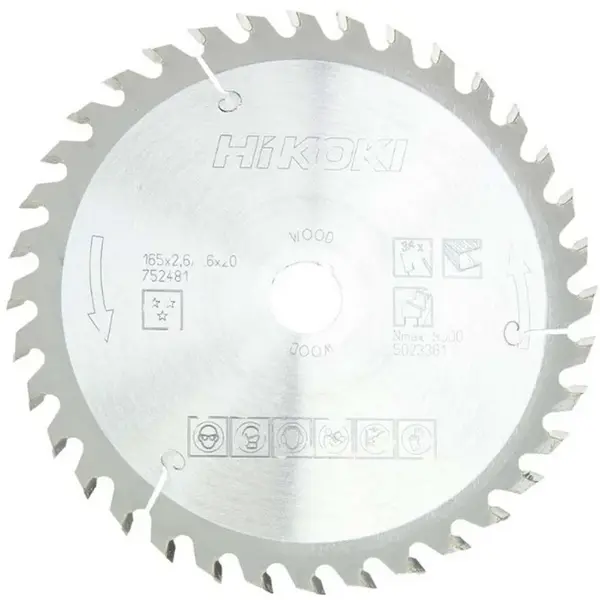 HiKOKI Príslušenstvo - Pílový kotúč na drevo 165x20 mm, 36 zubov 752481