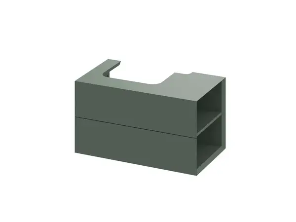 Ravak Lite - Umývadlová skrinka 80x45x43 cm, 2 zásuvky, Grey Green X000001888