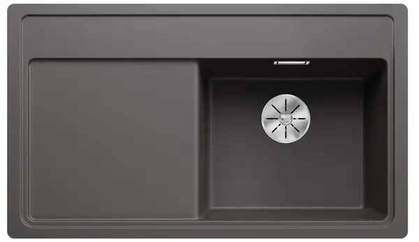 Blanco Zenar 45 - Silgranitový drez, 85x50 cm, s ovládaním odtoku, InFino, sivá skala 523813