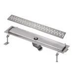 Sanela Žľaby z nehrdzavejúcej ocele - Kúpeľňový žliabok z nehrdzavejúcej ocele do priestoru, dĺžka 115 cm, mat SLKN 05CX