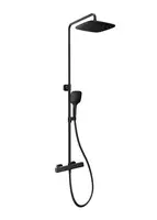 Ravak 10° Free - Sprchový set TD F 091.20/150 s termostatom, 25 cm, čierna X070160