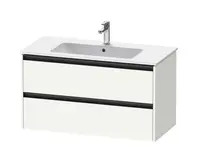 Duravit Ketho.2 - Umývadlová skrinka, 55x101x48 cm, 2 zásuvky, matná biela K25264018180000