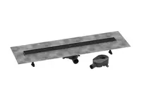 Hansgrohe RainDrain Go - Sprchový žlab 90 cm s oboustranným roštem, pro vložení dlažby, matná černá 56274670