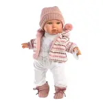 Llorens 42406 BABY JULIA - realistická bábika so zvukmi a mäkkým látkovým telom - 42 cm