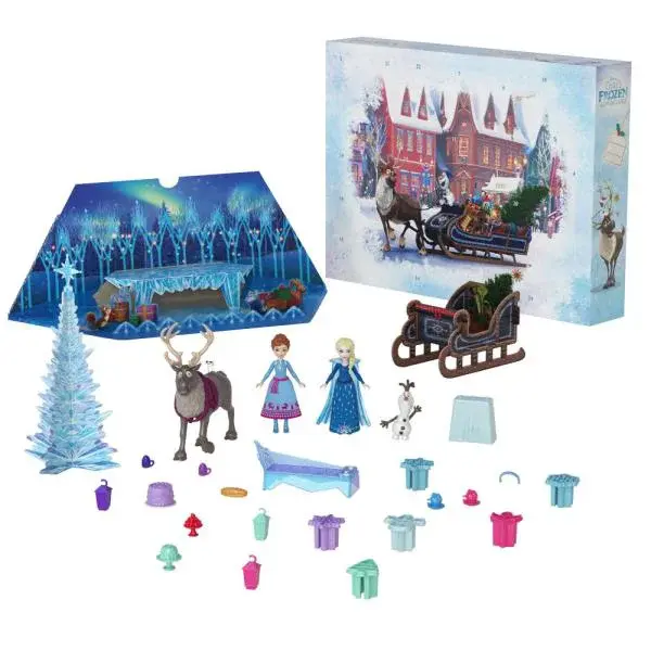 Mattel Frozen Adventný kalendár s malými bábikami 2024