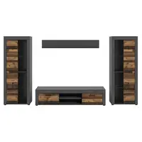 MID.YOU OBÝVACÍ STĚNA, šedá, přírodní barvy