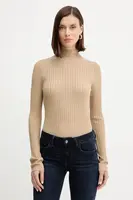 Svetr Liu Jo dámský, béžová barva, s pologolfem, MF5389 MS46J
