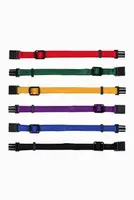 Obojek nylon pro štěňata rozlišovací černá-orchid M-L 6ks Tr