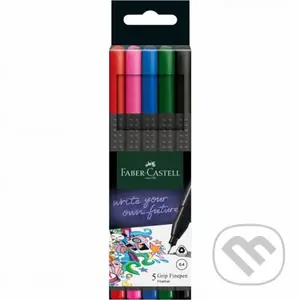 Popisovače Grip Finepen 0,4 mm, 5ks farebné Basic,Popisovače Grip Finepen 0,4 mm, 5ks farebné Basic