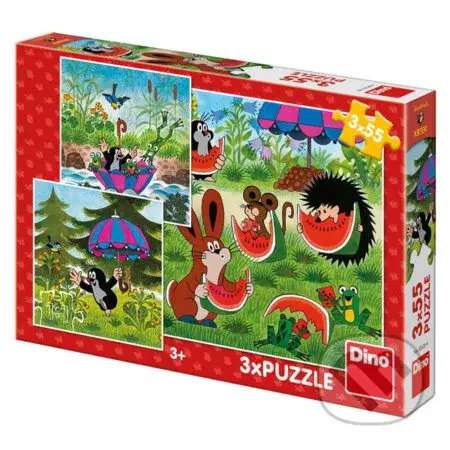Krtek a paraplíčko - puzzle z kategorie 15 - 60 dílků