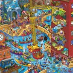 Všetci psi musia byť na vodítku (štvorcové puzzle)