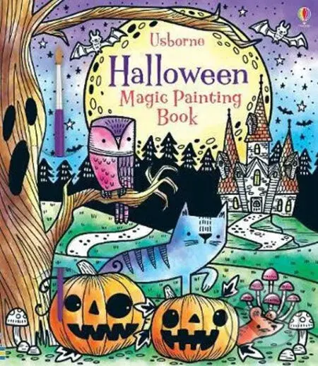 Halloween: Magic Painting Book - Fiona Watt, Brendan Kearney (ilustrácie) - kniha z kategorie Omalovánky, vystřihovánky, papír