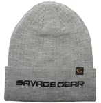 Savage gear čepice fold up beanie one size light grey melange