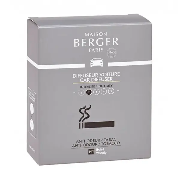 Maison Berger Paris Náhradní náplň do difuzéru do auta Antiodour Tobacco (Car Diffuser Recharge/Refill) 2 ks