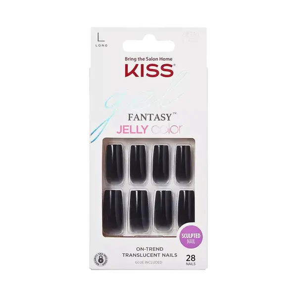 KISS Gelové nehty Gel Fantasy Jelly Color 28 ks
