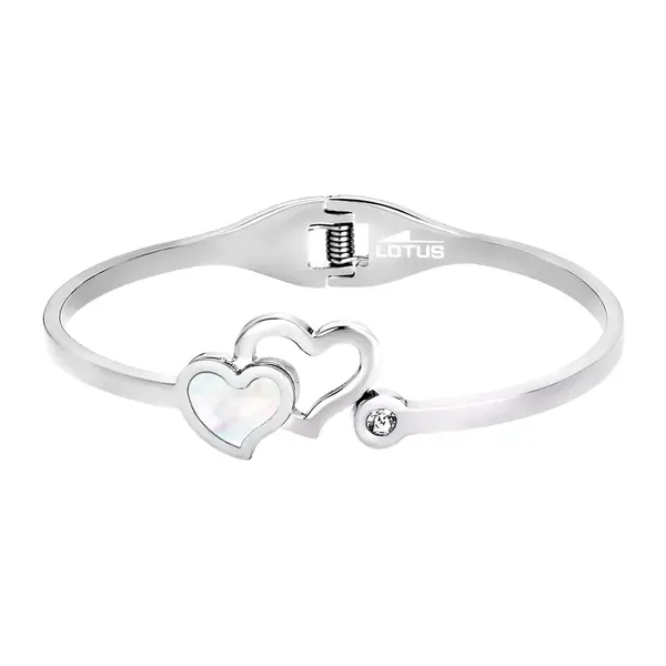 Lotus Style Ocelový náramek se srdíčky LS1792-2/1
