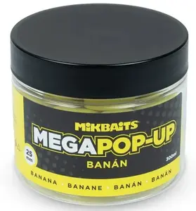 Mikbaits mega plovoucí fluo boilie banán 300 ml 25 mm