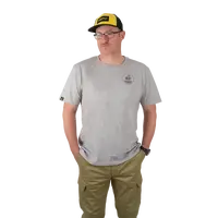 Black cat tričko grey marl t-shirt - s