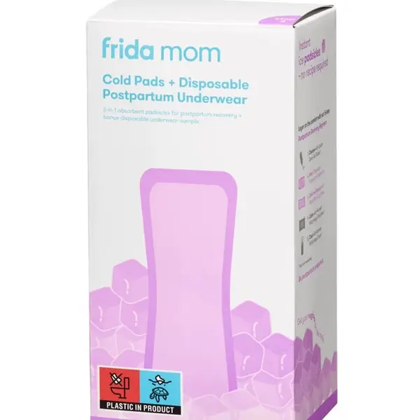 FRIDA MOM Vložky chladící absorbční Ice Maxi 4 ks + Jednorázové poporodní kalhotky 2 ks