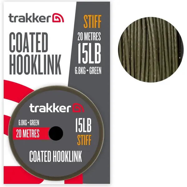 Trakker návazcová šňůra stiff coated hooklink 20 m - 15 lb 6,8 kg