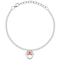 Disney Slušivý stříbrný bicolor náramek Minnie Mouse BS00034TL- 55.CS
