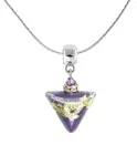 Lampglas Nádherný náhrdelník Purple Triangle s 24karátovým zlatem v perle Lampglas NTA10