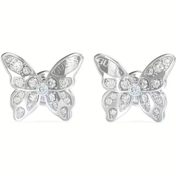 Guess Půvabné ocelové náušnice Motýlci Chrysalis JUBE04108JWRHT/U