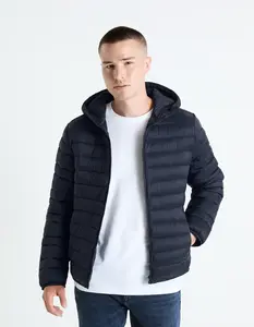 Tmavomodrá pánska prešívaná bunda Celio Fububble