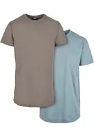 Pre-Pack Shaped Long Tee 2-Pack Asphalt/Powder Blue