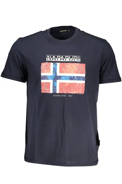 NAPAPIJRI MAN BLUE SHORT SLEEVE T-SHIRT