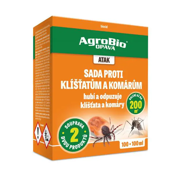 Sada proti klíšťatům a komárům AGROBIO Atak 200ml