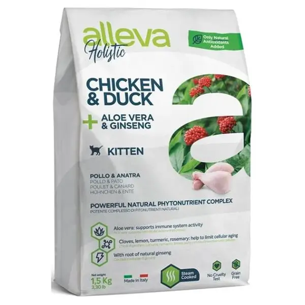 ALLEVA Holistic Kitten Chicken&Duck granule pro koťata 1,5 kg