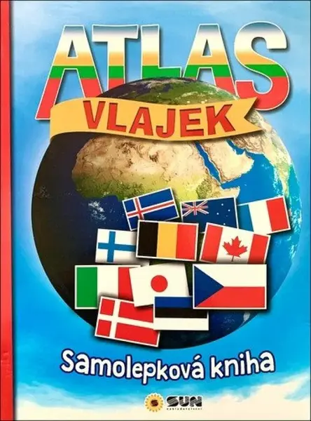 Atlas vlajek se samolepkami (poškozené)