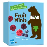 BEAR Ovocné minis malinové a borůvkové 5 x 20 g