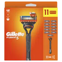 GILLETTE Fusion5 Holící strojek + Náhradní hlavice 11 kusů
