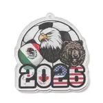 Football Theme Printed Transparent Acrylic Pendants