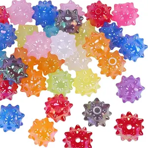 40Pcs AB Plating Opaque Acrylic Beads
