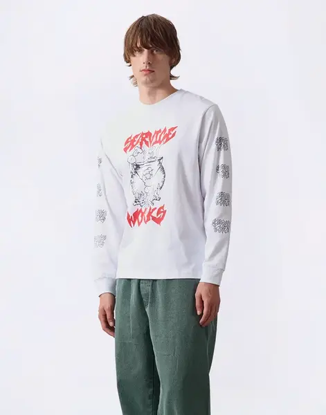Tričko Service Works Boiling Point LS Tee White