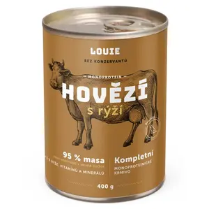 LOUIE Hovězí s rýží konzerva pro psy 400 g