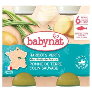 BABYNAT Menu fazolky s bramborem a aljašskou treskou 2 x 200 g