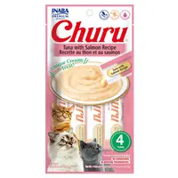 CHURU Cat Tuna with Salmon pyré z tuňáka a lososa pro kočky 4x14 g