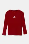 Detské tričko s dlhým rukávom adidas Performance červená farba, s potlačou, GN5711