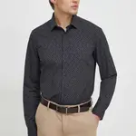 Košeľa Calvin Klein pánska, čierna farba, slim, s klasickým golierom, K10K112312
