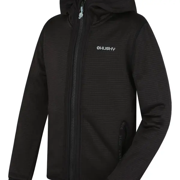 Husky Artic Zip K 134-140, black Dětská mikina s kapucí