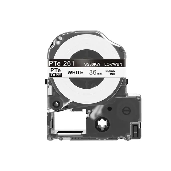 Epson LC-7WBN, SS36KW, 36mm x 8m, černý tisk / bílý podklad, kompatibilní páska