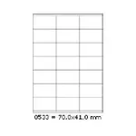 Samolepicí etikety 70 x 41 mm, 21 etiket, A4, 100 listů