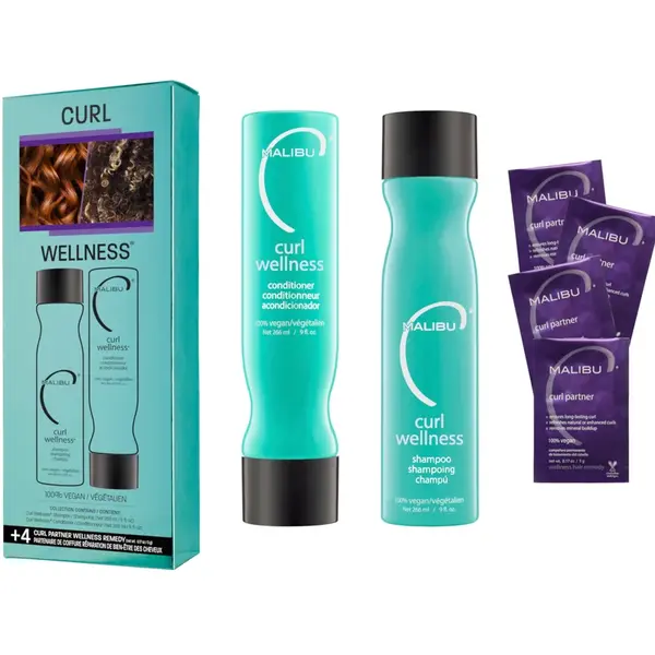 Sada vlasové péče pro vlnité a kudrnaté vlasy Malibu C Curl Wellness (49708) + dárek zdarma