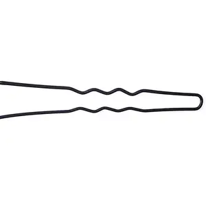 Vlnitá vlásenka Duko 652B - 6,5 cm, černá - 20 ks