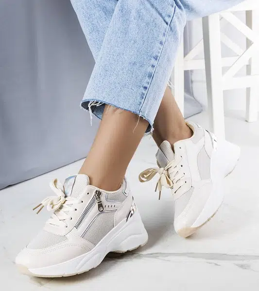 Gemre Beige wedge sneakers Stacey