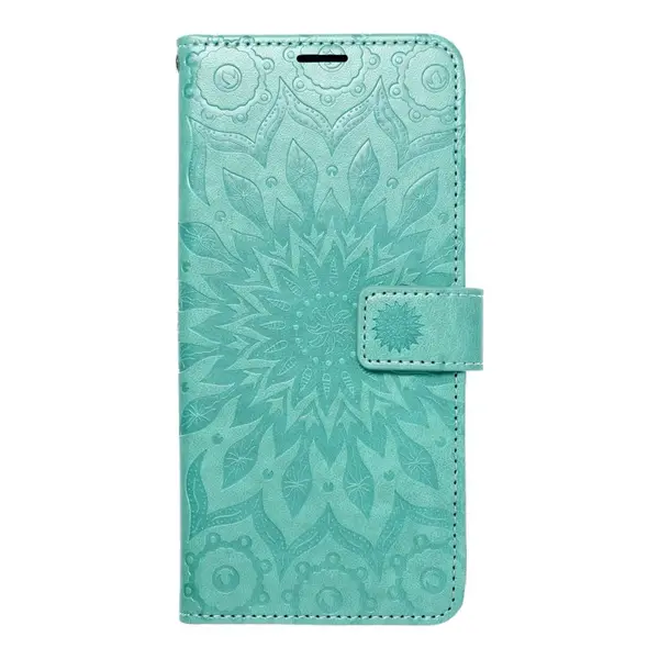 Flipové pouzdro MEZZO Book case pro Samsung Galaxy S22 Ultra, mandala green